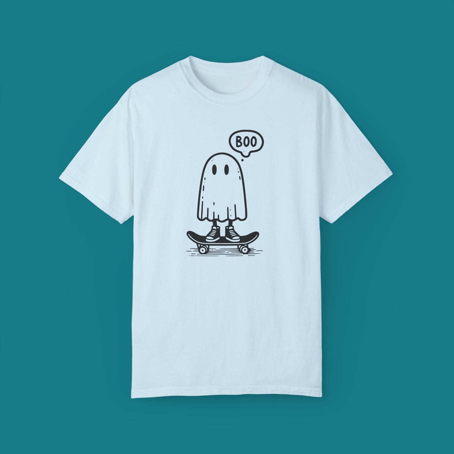 Boo - Skateboarding Ghost Halloween Shirt